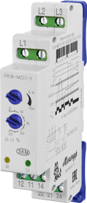 Реле контроля 3-х фазного РКФ-М07-1-15 AC400В УХЛ4, Меандр